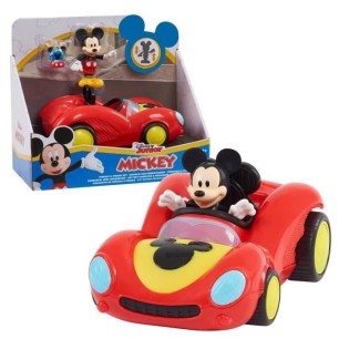 Mickey, Véhicule avec 1 figurine 7,5 cm et 1 accessoire, Modele Course, Jouet pour enfants des 3 ans, MCC062