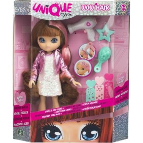 UNIQUE EYES, Poupée 25cm  Sophia, regard qui te suit des yeux , avec cheveux Magiques, Jouet pour enfants des 3 ans, MYM083