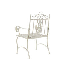 Chaise de jardin DKD Home Decor Blanc Métal 63,5 x 52 x 98 cm