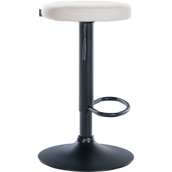 Tabouret de bar Ponte, similicuir, noir blanc