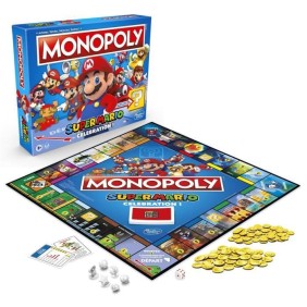 MONOPOLY Super Mario Celebration, jeu de societe pour enfants, jeu de plateau a partir de 8 ans, version francaise