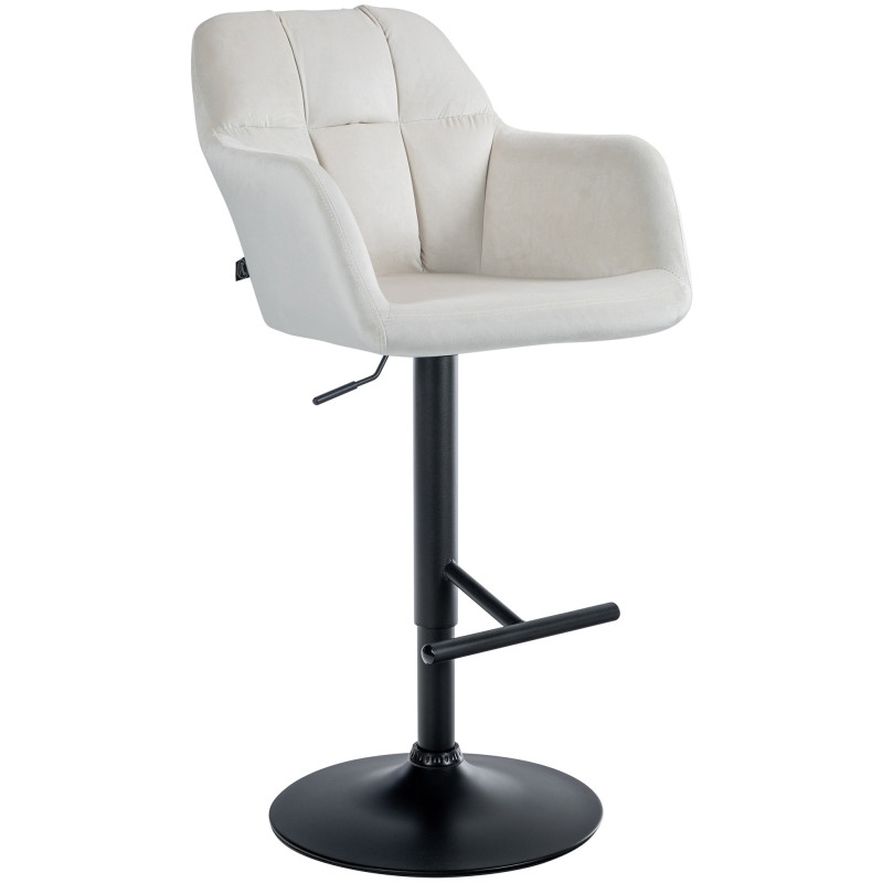 Tabouret de bar Natoma en velours noir