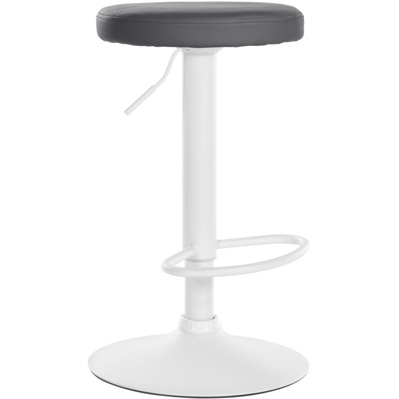 Tabouret de bar Ponte simili cuir blanc gris