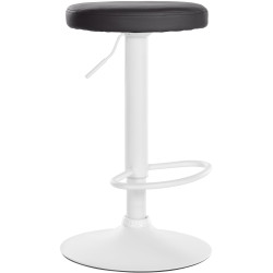 Tabouret de bar Ponte simili cuir blanc noir