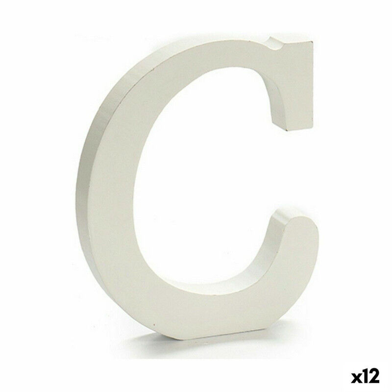 Lettre Pincello C Blanc 1,8 x 21 x 17 cm (12 Unités)