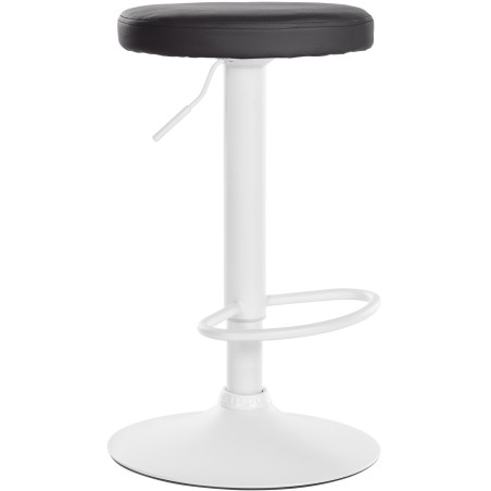 Tabouret de bar Ponte simili cuir blanc noir