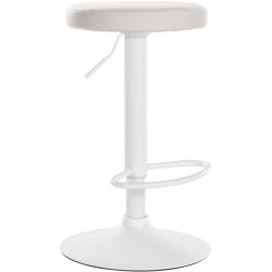 Tabouret de bar Ponte en cuir artificiel blanc blanc