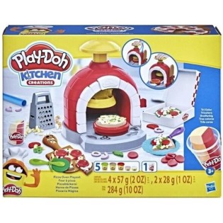 Play-Doh Four a pizza, Pâte a modeler, Machine a café jouet pour enfants des 3 ans, Kitchen Creation