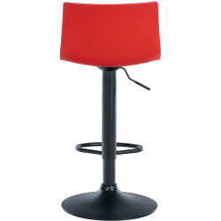 Tabouret de bar Branford en plastique rouge