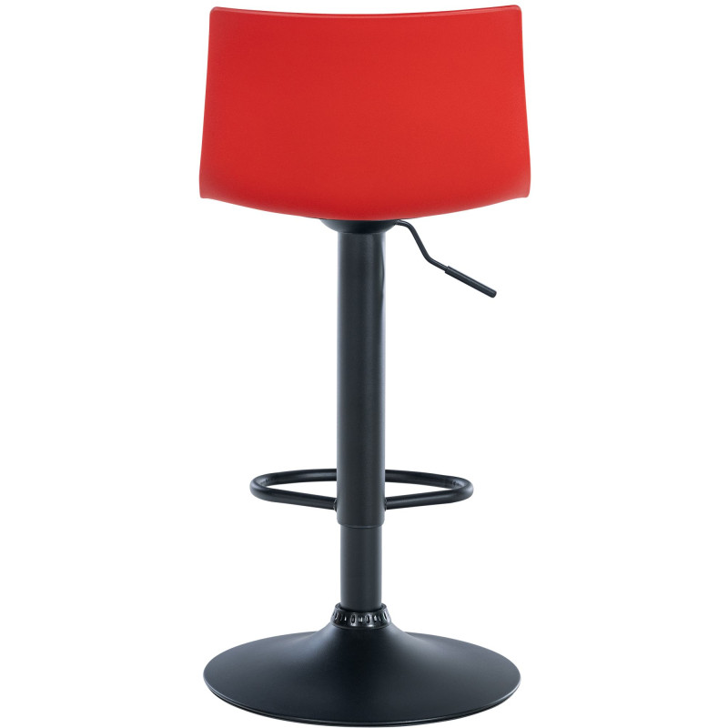Sgabello Branford rosso,Plastica