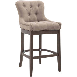 Tabouret de bar Lakewood en tissu taupe antique