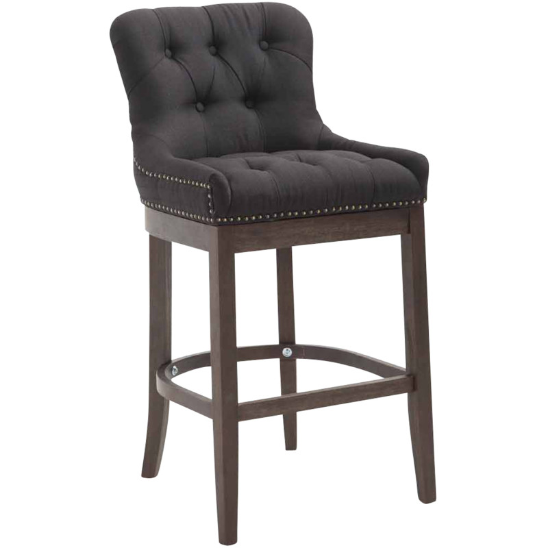 Tabouret de bar en tissu Lakewood, antique noir