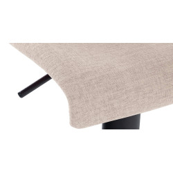 Tabouret de bar Branford tissu crème