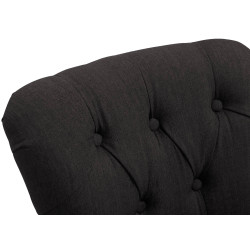 Tabouret de bar en tissu Lakewood, antique noir