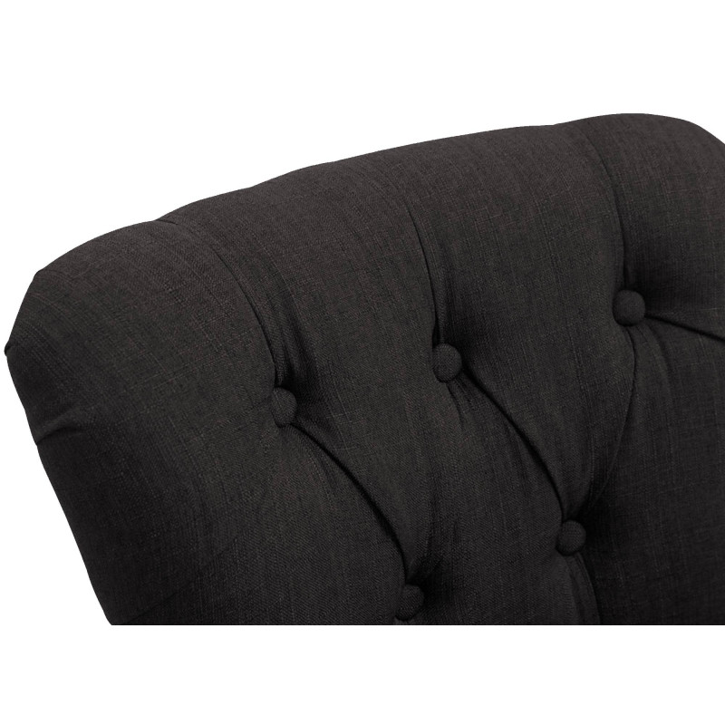 Tabouret de bar en tissu Lakewood, antique noir