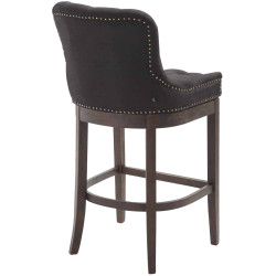 Tabouret de bar en tissu Lakewood, antique noir