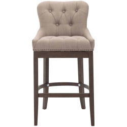Tabouret de bar Lakewood en tissu taupe antique