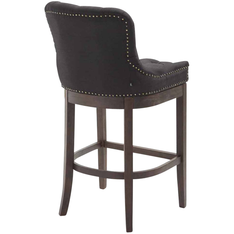 Tabouret de bar en tissu Lakewood, antique noir