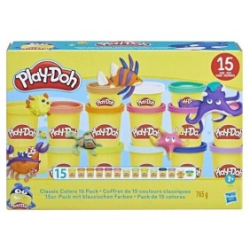 Play-Doh Coffret de 15 pots couleurs classiques de pâte a modeler, pour enfants