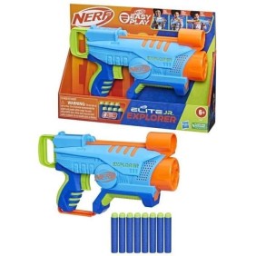 Nerf Elite Junior - NERF - Explorer Easy-Play - 8 fléchettes incluses - Pour enfants a partir de 6 ans