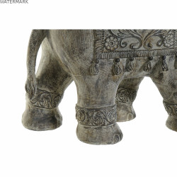 Figurine Décorative DKD Home Decor Beige Multicouleur Eléphant Colonial 52 x 23 x 33 cm