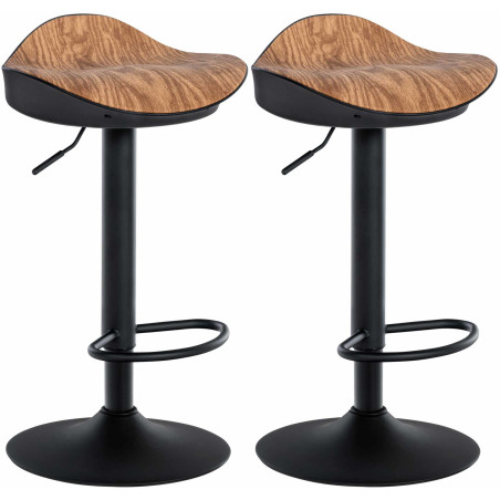 Lot de 2 tabourets de bar Alisson natura