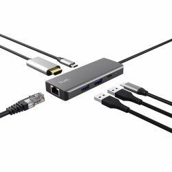 Hub USB Trust 24968 Argenté 20 cm