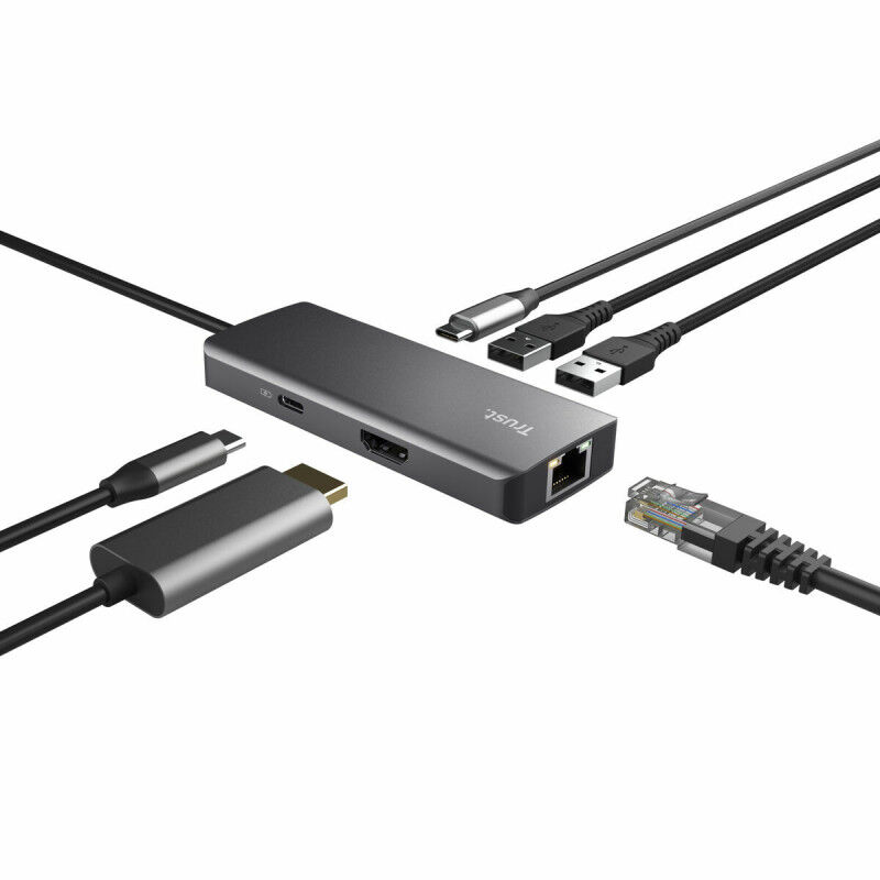 Hub USB Trust 24968 Argenté 20 cm