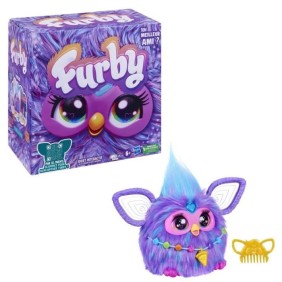 Furby violet, 15 accessoires, peluche interactive pour filles et garçons, animatronique activé par la voix, a partir de 6 ans