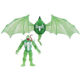 Figurine Green Symbiote Hydro-Ailes, figurine de 10 cm avec véhicule, jouets de super-héros pour enfants a partir de 4 ans