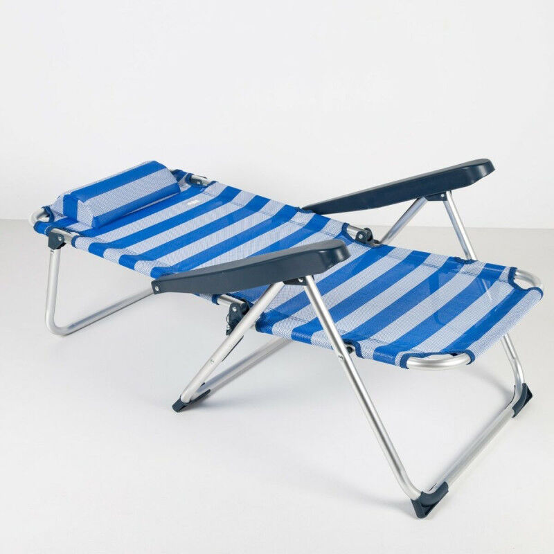 Chaise Pliante Aktive A rayures 48 x 90 x 60 cm (2 Unités)