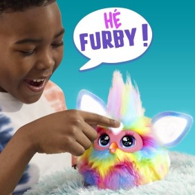 Furby Tie Dye, 15 accessoires, peluche interactive pour filles et garçons, animatronique activé par la voix, a partir de 6 ans