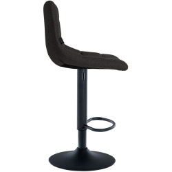 Lot de 2 tabourets de bar Jerry en tissu noir