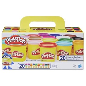 Pâte a modeler PLAY-DOH - 20 Pots - Super couleurs - 84 g chacun