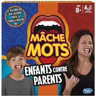 Mache-Mots - Hasbro Gaming - Enfants Contre Parents - Jeu de societe pour la famille - Jeu de plateau - Version francaise