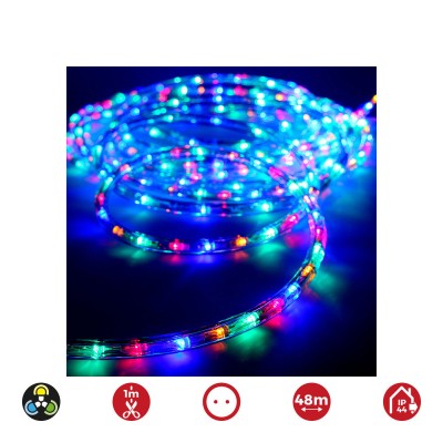 Tube LED EDM 72719 Flexiled 1,4 W x 1 m 48 m Multicouleur