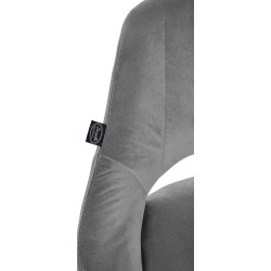 Tabouret de bar Milet velours noir gris foncé