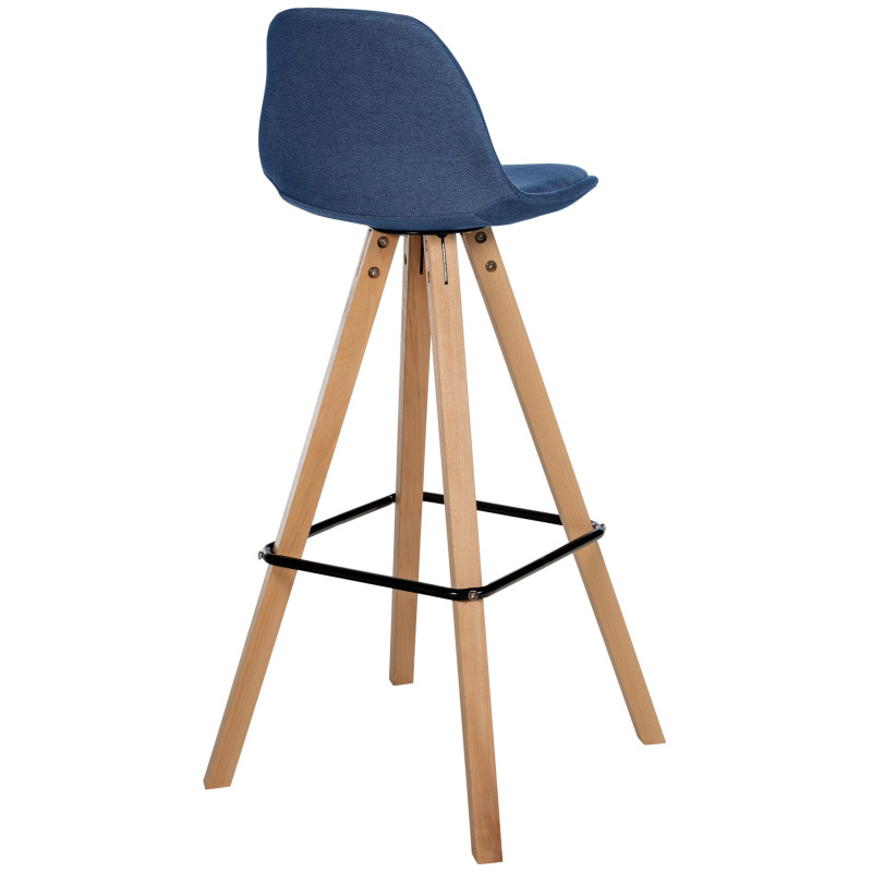 Tabouret de bar Corbin tissu carré nature