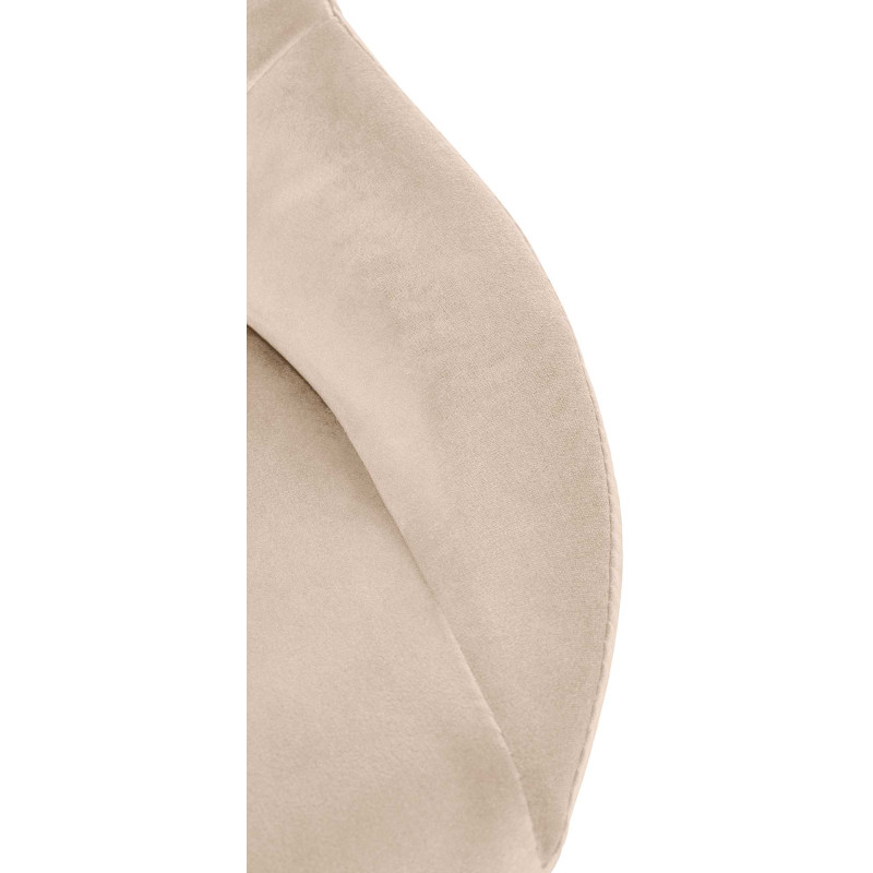 Tabouret de bar Milet en velours blanc crème