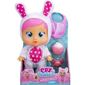 Poupon Cry Babies Lovin' Care - Coney - IMC TOYS - Mixte - Rose - 18 mois - 3 accessoires