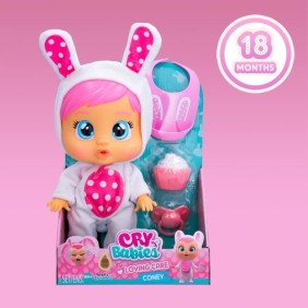 Poupon Cry Babies Lovin' Care - Coney - IMC TOYS - Mixte - Rose - 18 mois - 3 accessoires