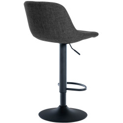 Ensemble de 2 tabourets de bar, style loft, en tissu noir