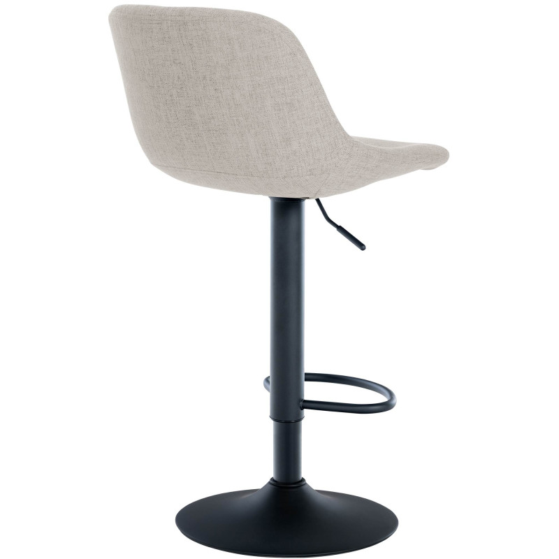 Ensemble de 2 tabourets de bar, style loft, en tissu crème