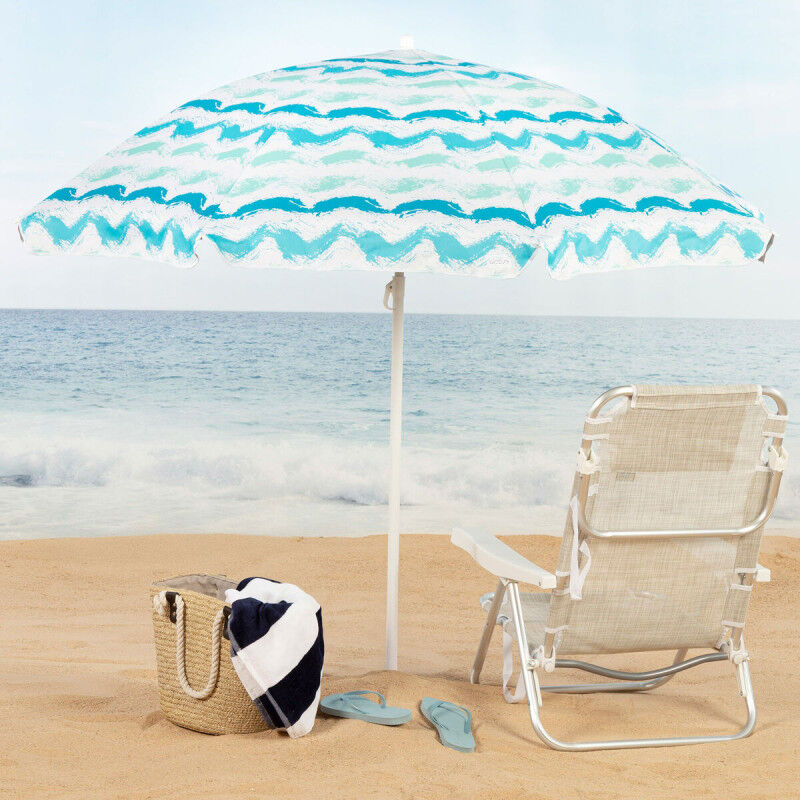 Parasol de plage Aktive Argenté 200 x 200 x 200 cm (4 Unités)