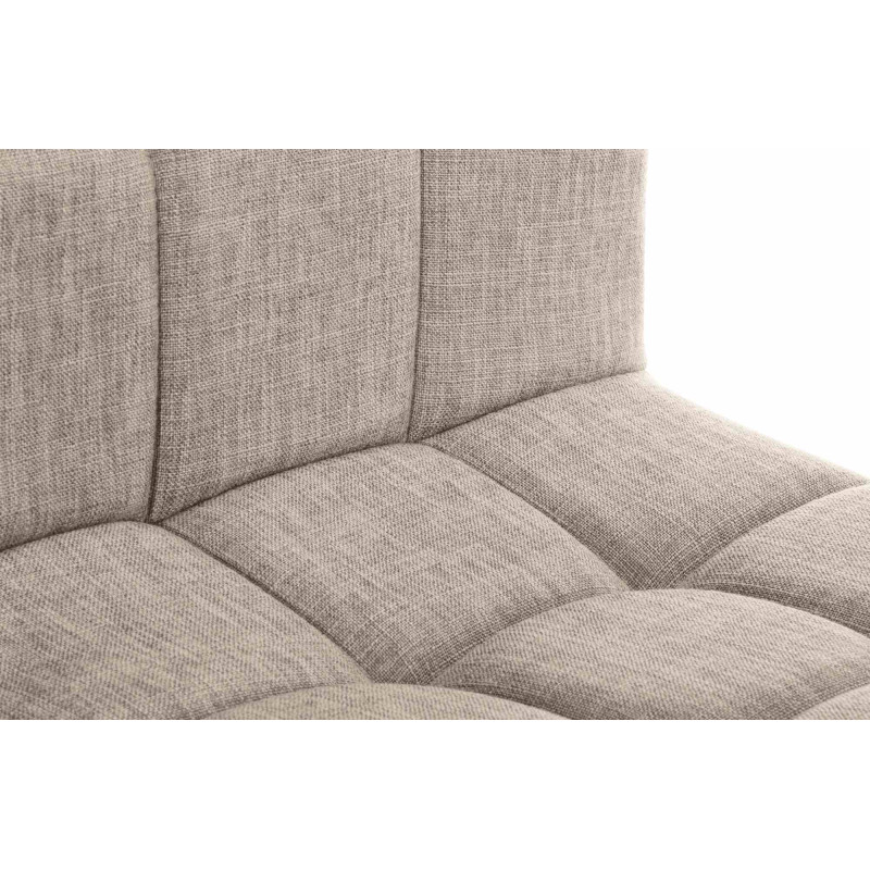 Tabouret de bar Calma, tissu noir crème