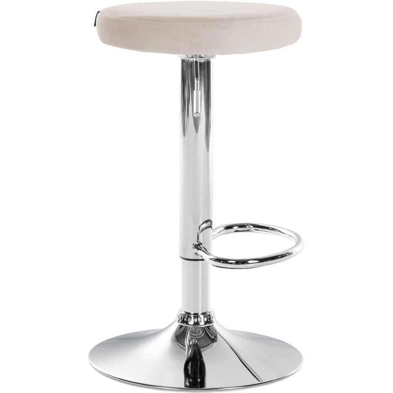 Lot de 2 tabourets de bar Ponte velours chromé