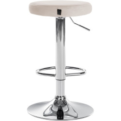 Lot de 2 tabourets de bar Ponte velours chromé