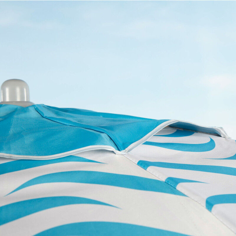 Parasol de plage Aktive Bleu Ø 220 cm 220 x 200 x 220 cm (6 Unités)