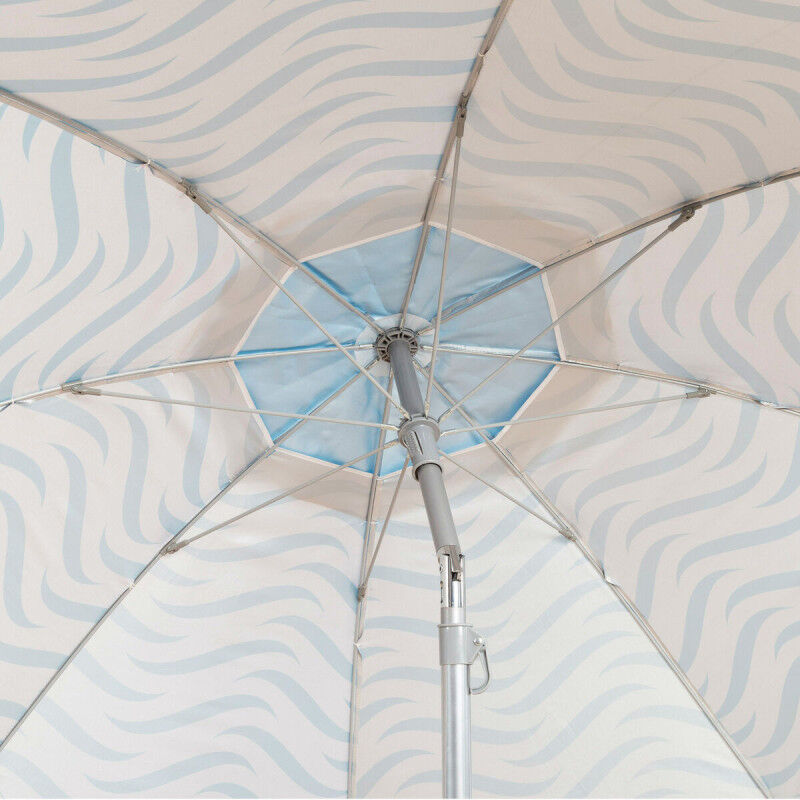 Parasol de plage Aktive Bleu Ø 220 cm 220 x 200 x 220 cm (6 Unités)
