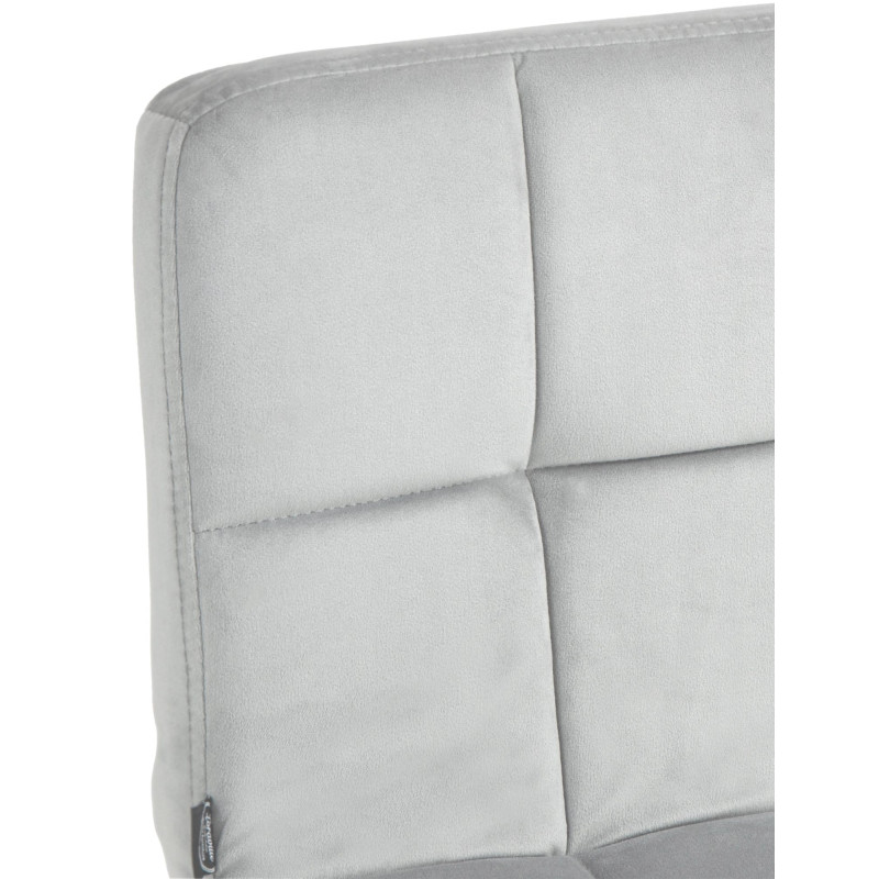 Tabouret de bar Pérou, velours noir gris